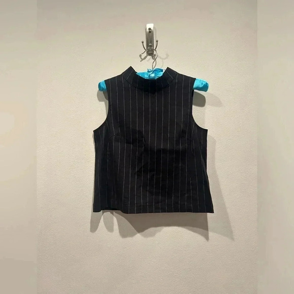 ELAINE KIM Stripped Linen Blend Suit Top / Size Small / - Picture 1 of 6